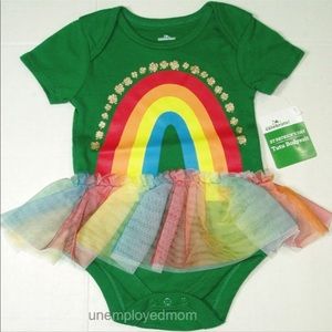 Baby Girls St Patrick's Day Outfit Tutu Bodysuit Baby First Romper Creeper